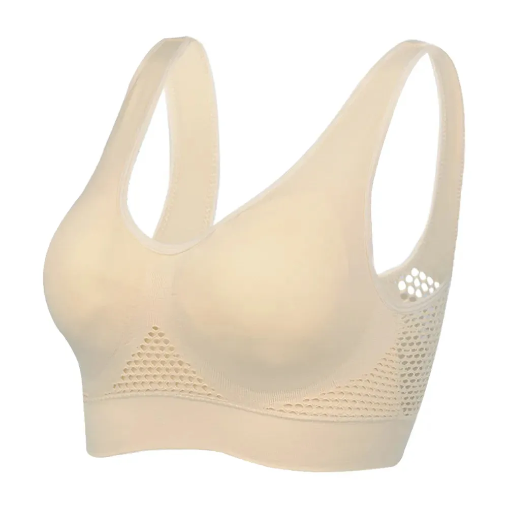 Breathable Women's Tops Hollow Bra