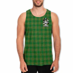 Brenock Irish Clan Tartan Men's Tank Top with Coat of Arms