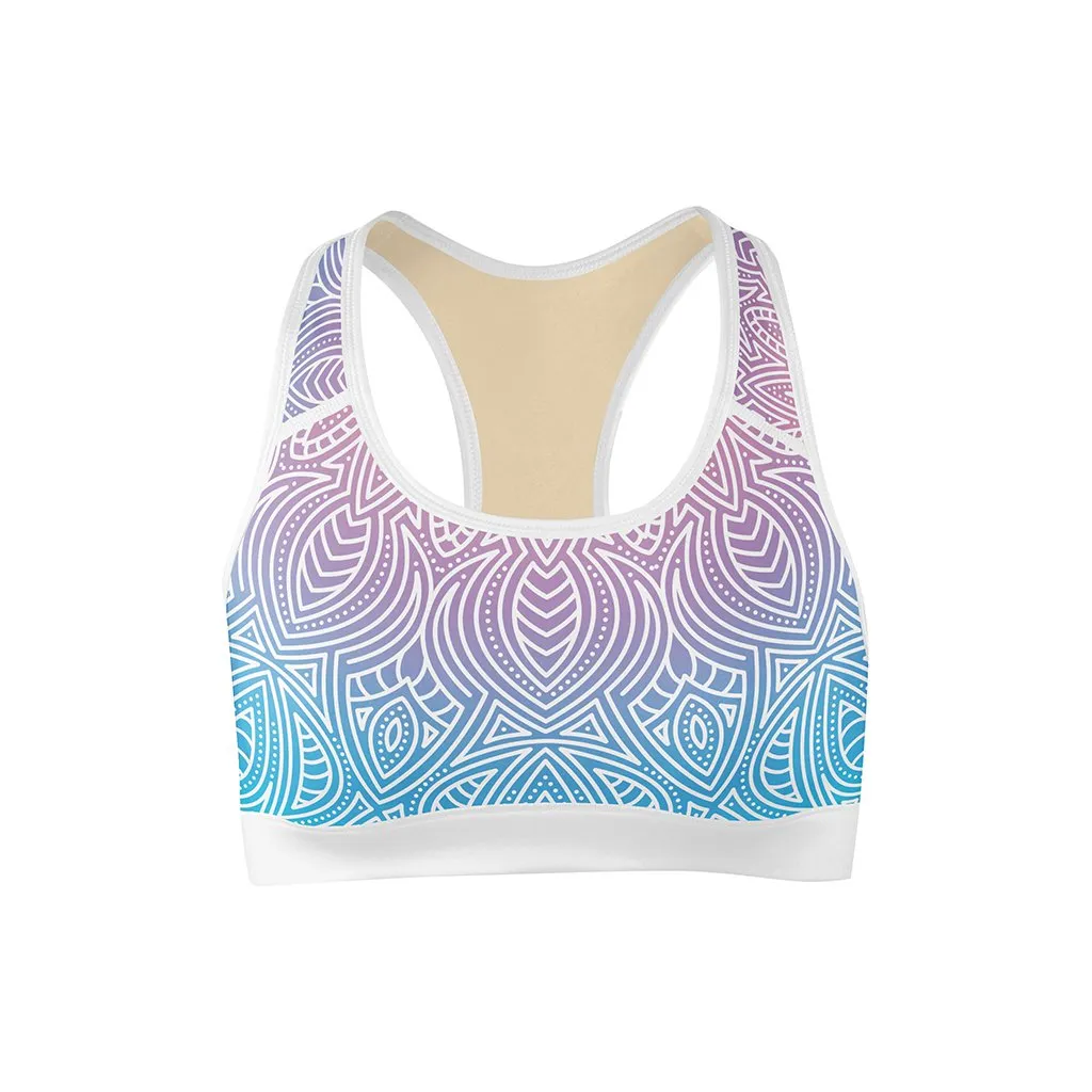 Bright Vibes Mandala Sports Bra