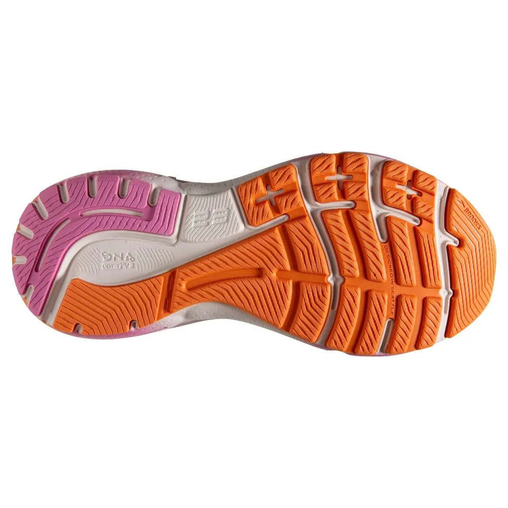 'Brooks' Women's Adrenaline GTS 23 - White Sand / Sunset / Fuchsia