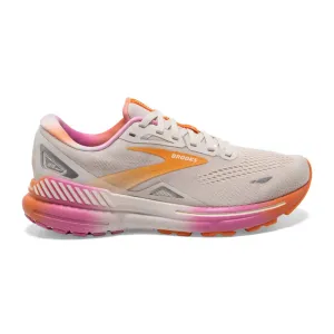 'Brooks' Women's Adrenaline GTS 23 - White Sand / Sunset / Fuchsia