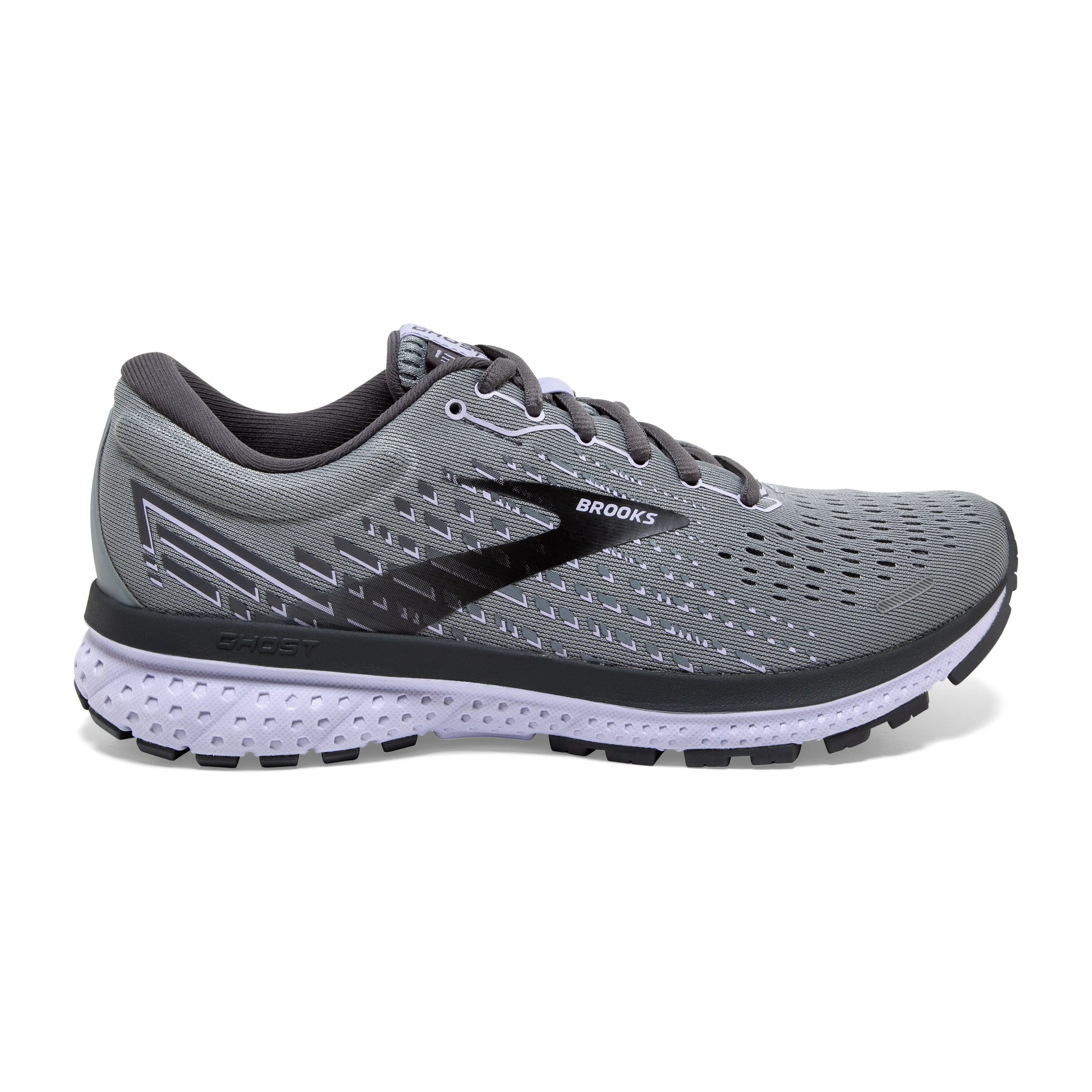 'Brooks' Women's Ghost 13 - Grey / Blackened Pearl / Purple