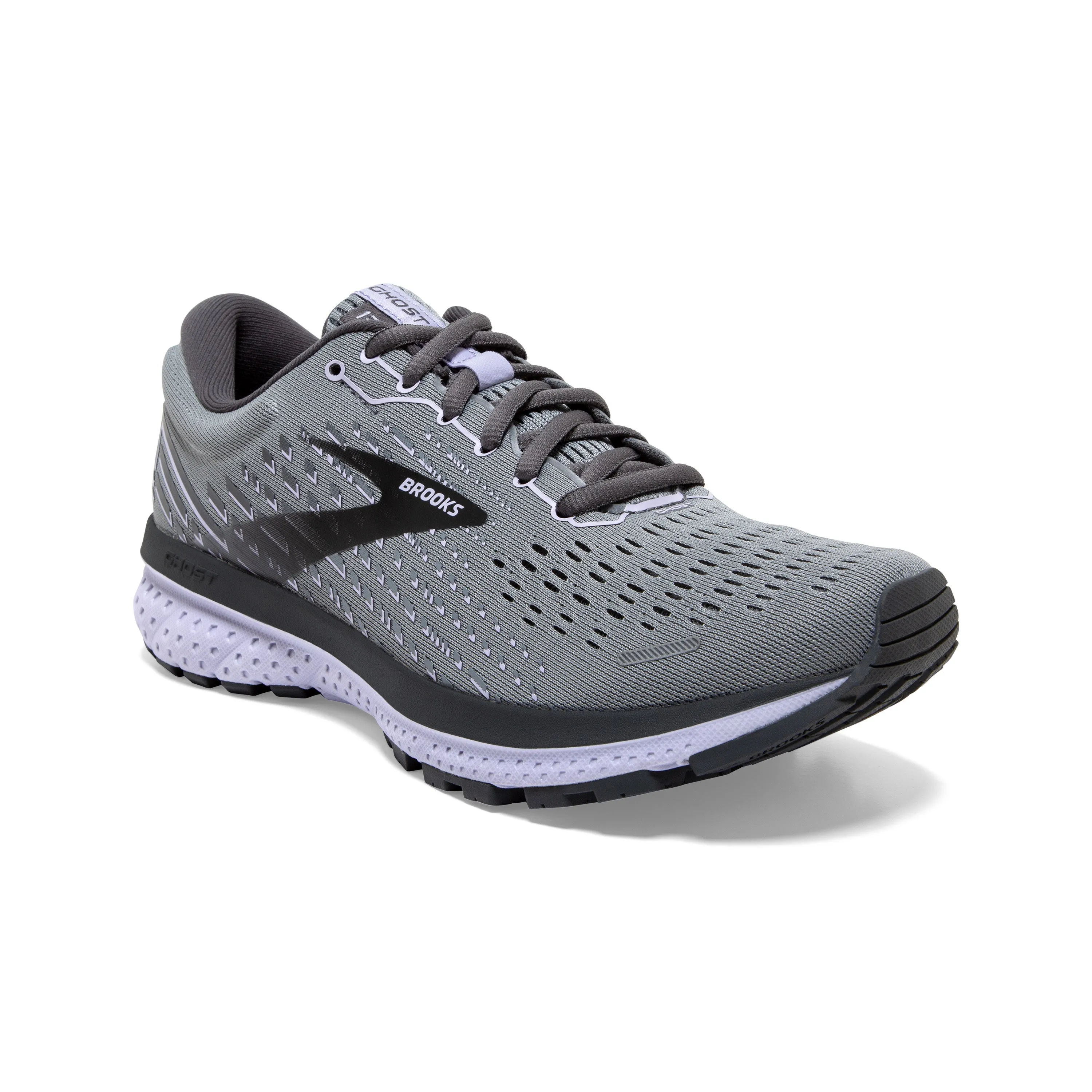 'Brooks' Women's Ghost 13 - Grey / Blackened Pearl / Purple