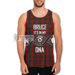 Bruce Old Tartan Men's Tank Top with Family Crest DNA In Me Style