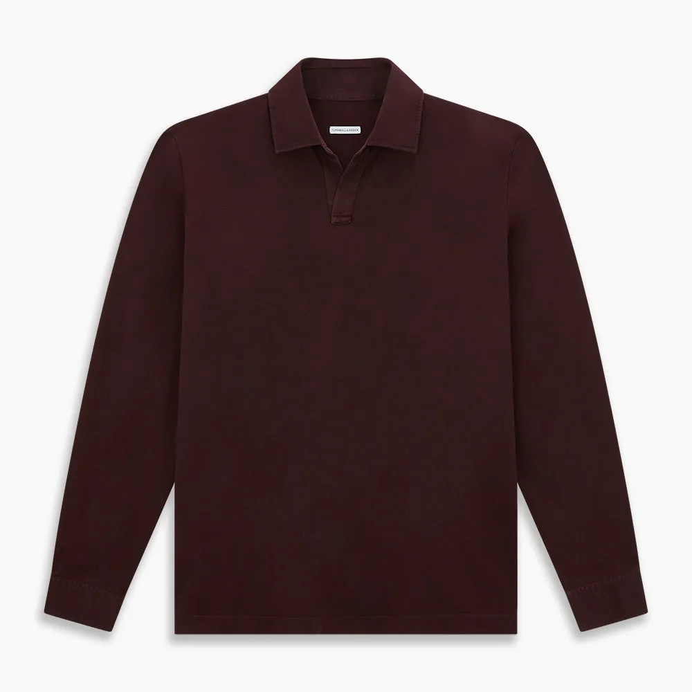 Burgundy Rugby Polo Shirt