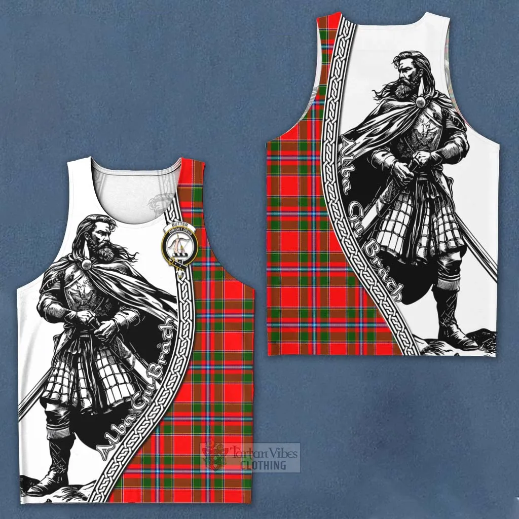 Butter Tartan Clan Crest Men's Tank Top with Highlander Warrior Celtic Style