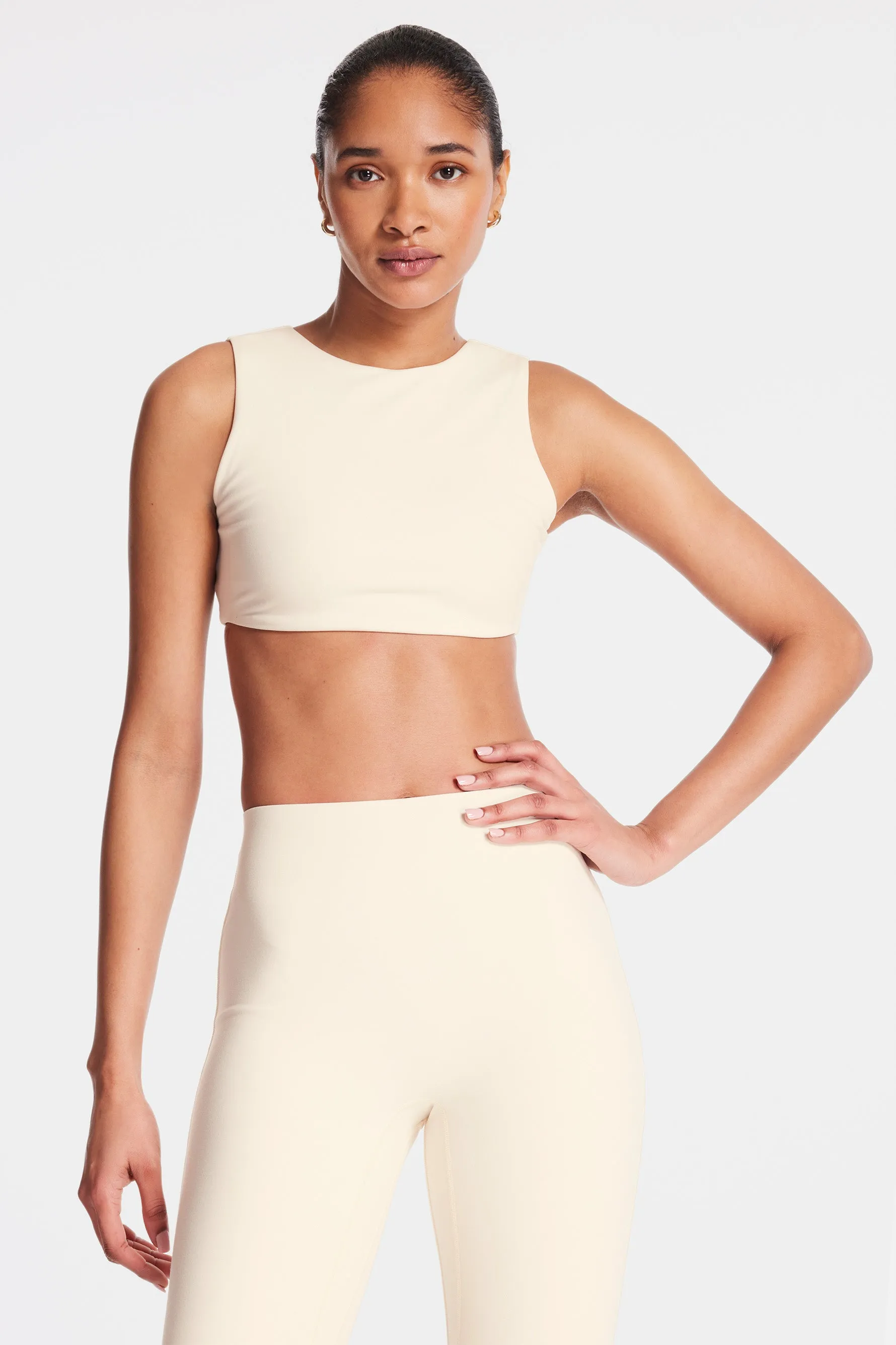 Calla Crop Cutout Bra - Canvas