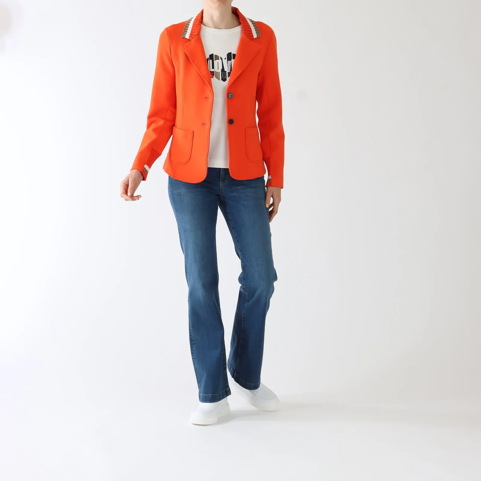 Campari Sports Knit Trim Jersey Blazer