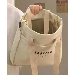 Canvas Bag Female Tote Bag Canvas Bag Large Capacity Commuter Student Book Canvas Bag Small Bag