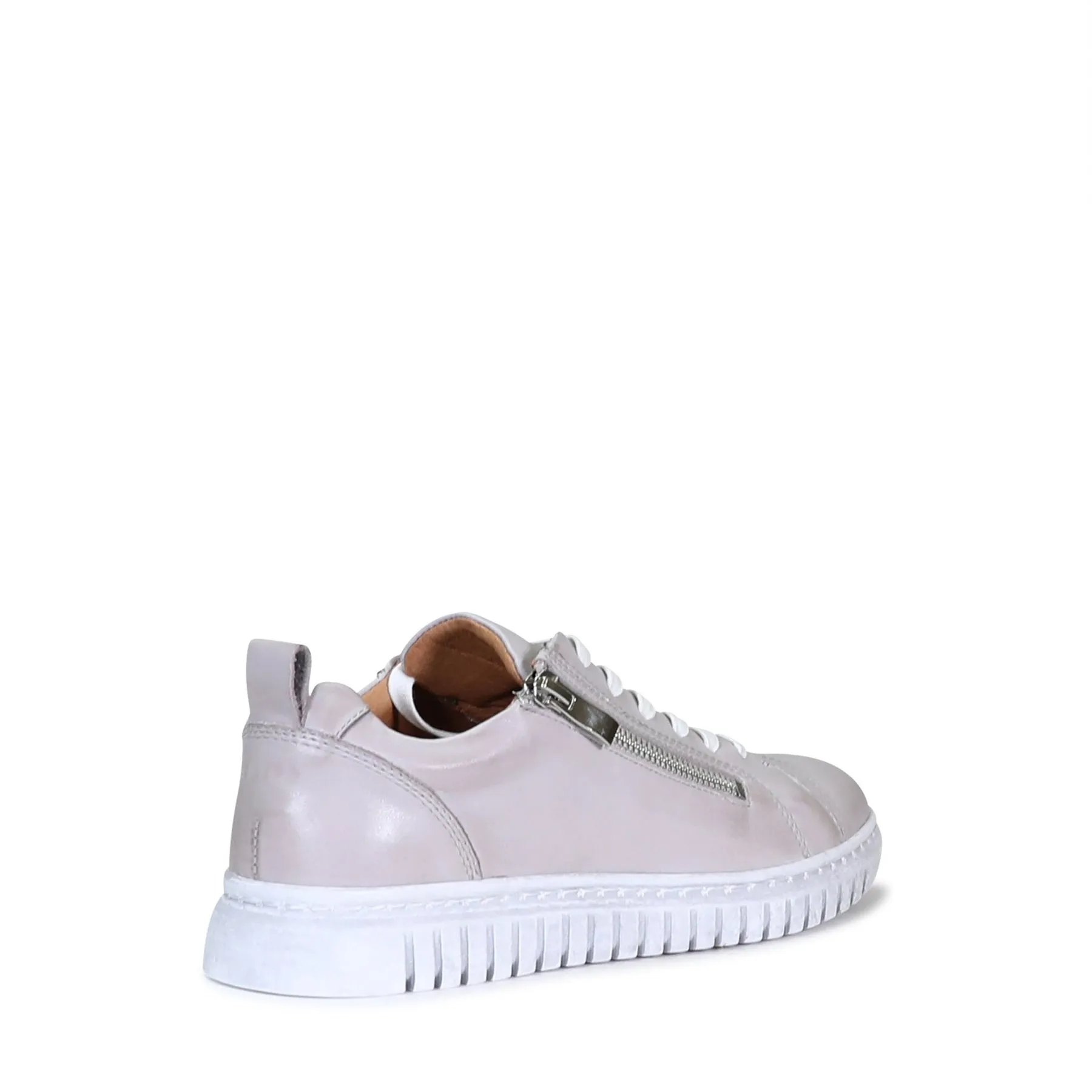 CLARENCE LOW-TOP ZIPPER SNEAKER LEATHER