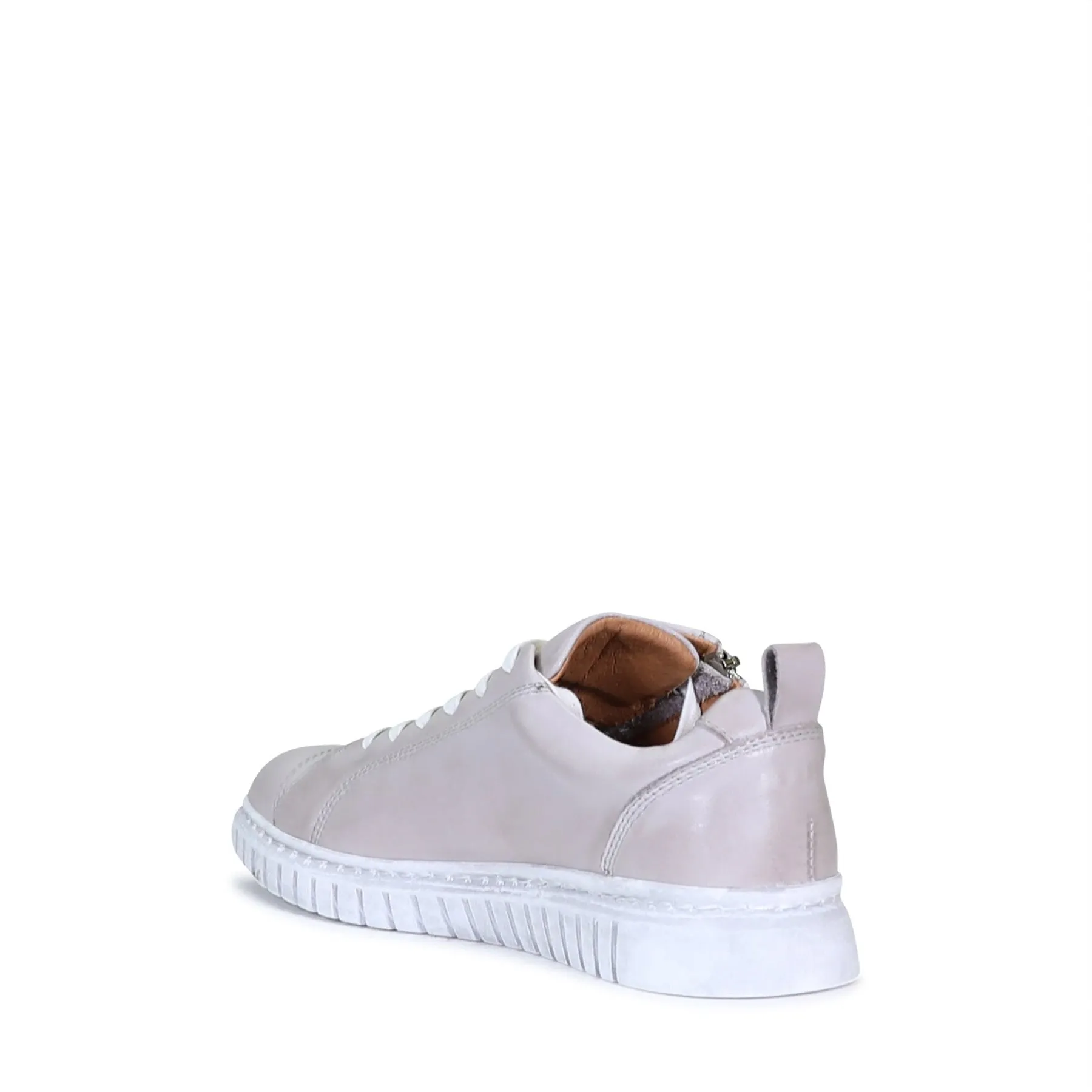 CLARENCE LOW-TOP ZIPPER SNEAKER LEATHER