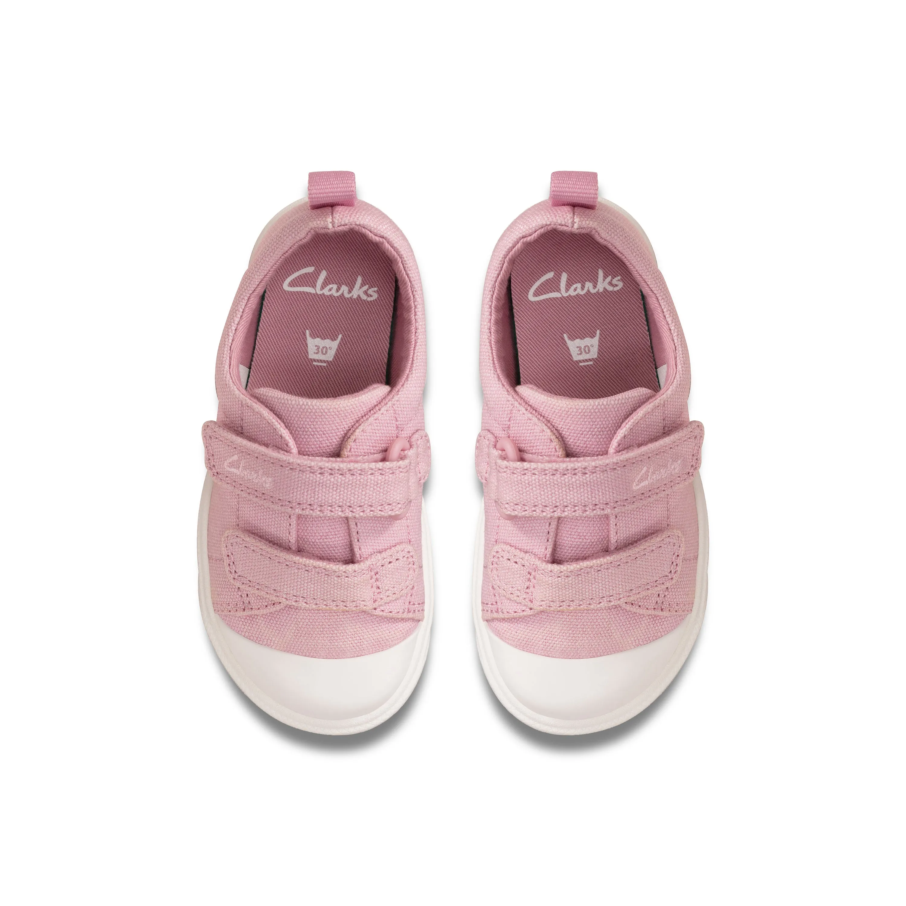 Clarks City Bright T Girls Pink Canvas Shoe