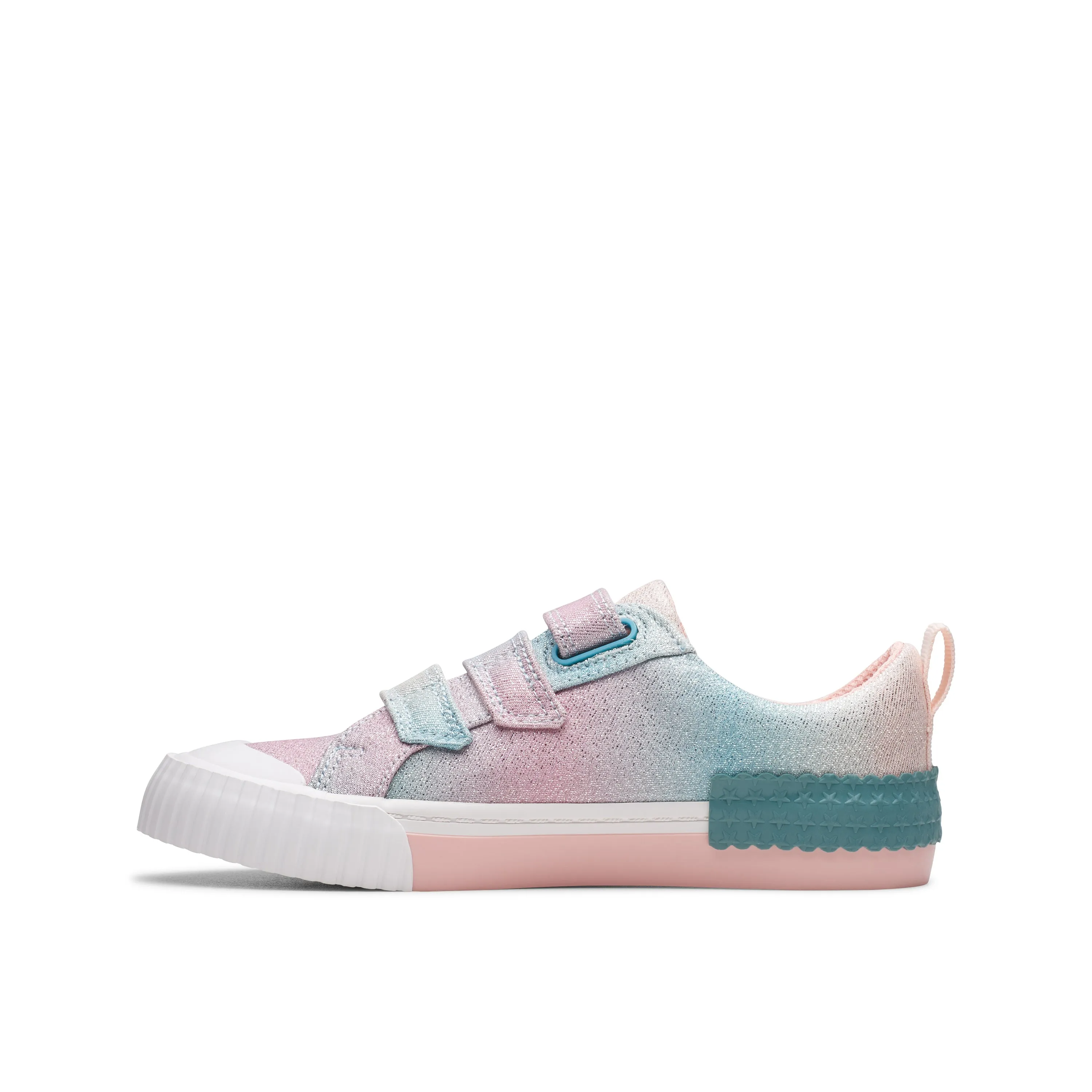 Clarks Foxing Brill K Girls Pastel Canvas Shoe