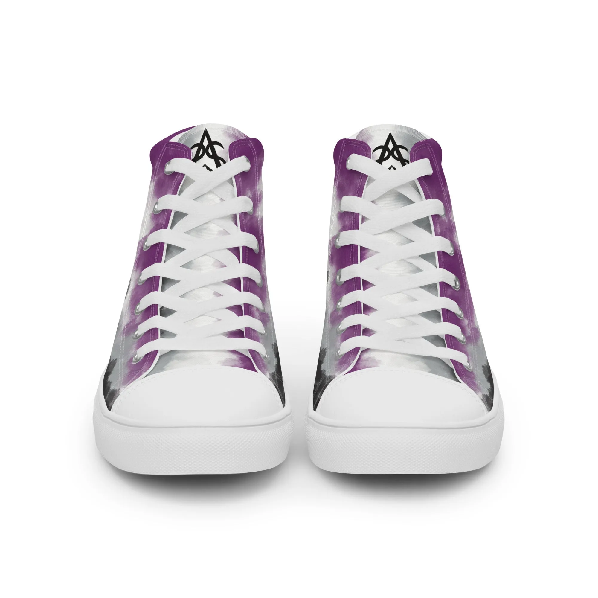 Cloudy Asexual High Top Canvas Shoes (Fem Sizing)