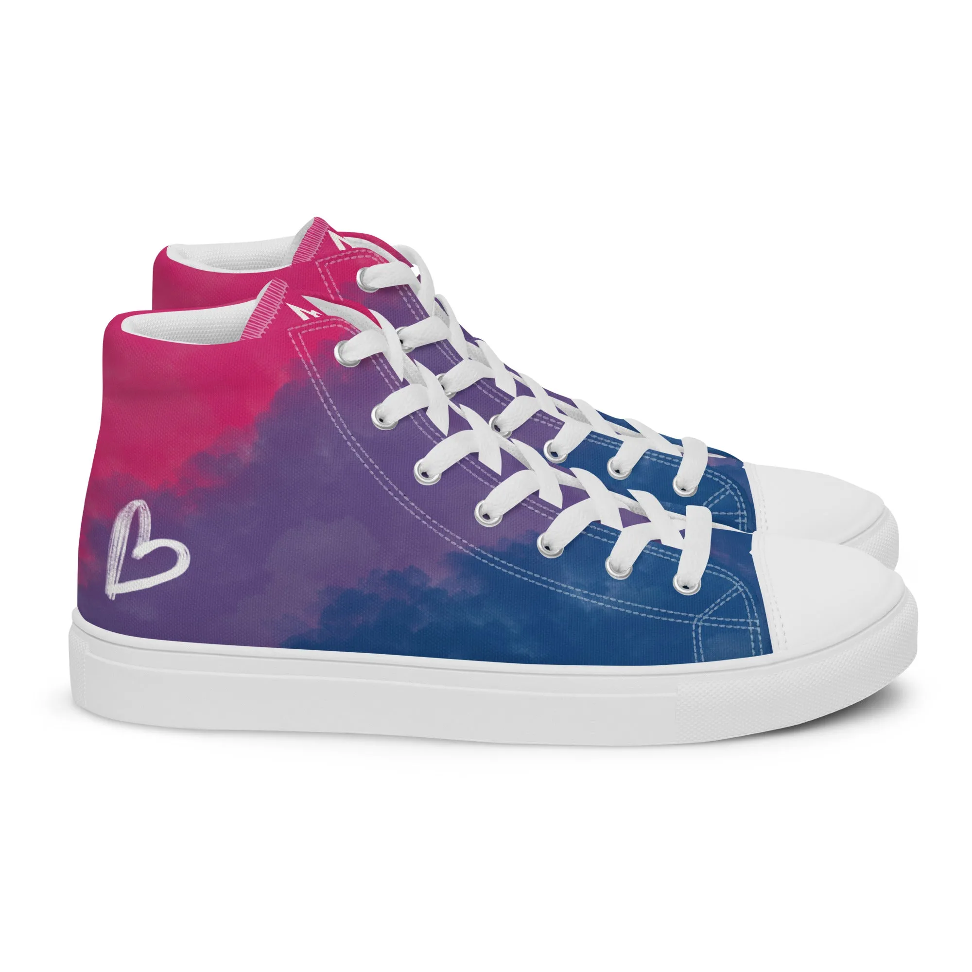 Cloudy Bisexual High Top Canvas Shoes (Fem Sizing)