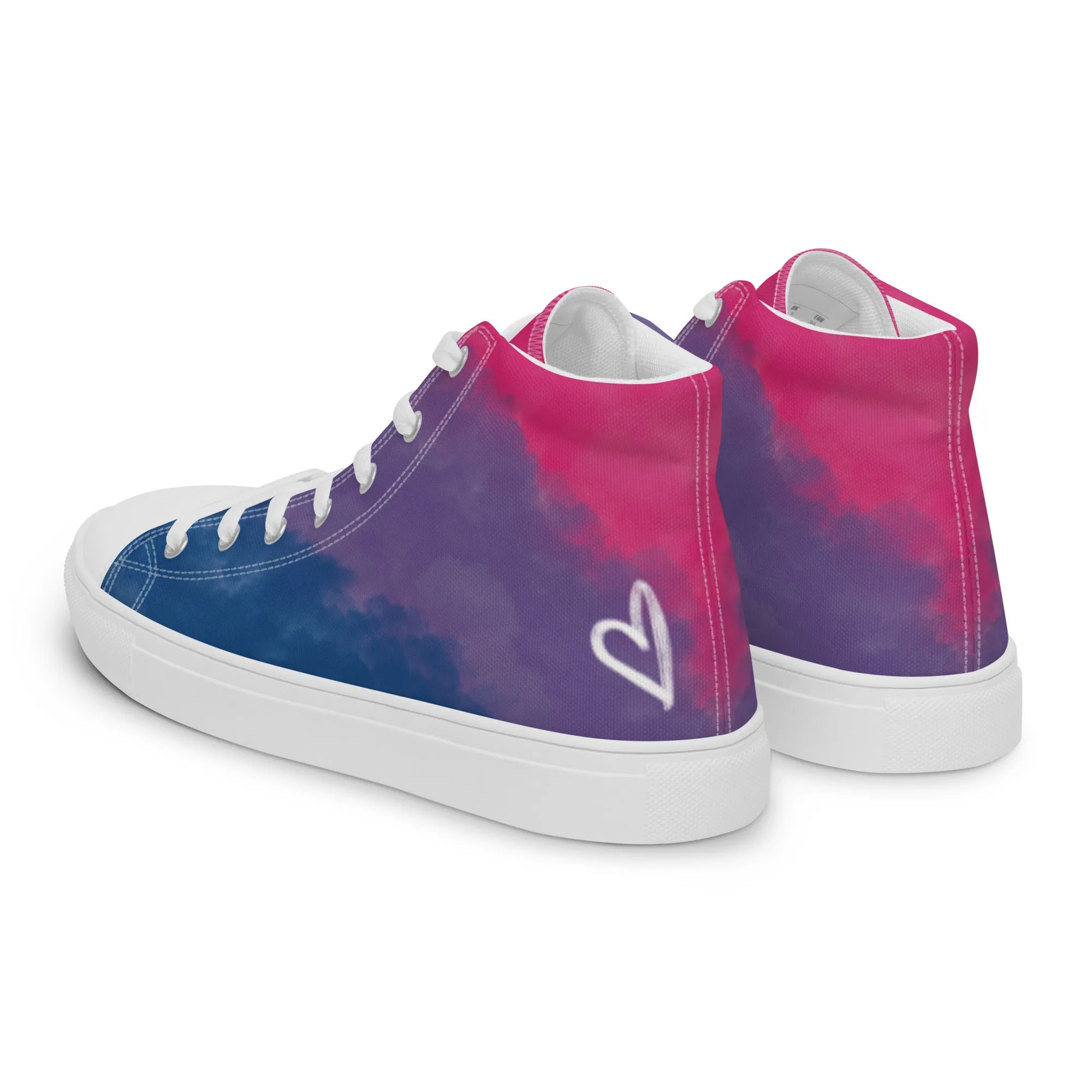 Cloudy Bisexual High Top Canvas Shoes (Fem Sizing)