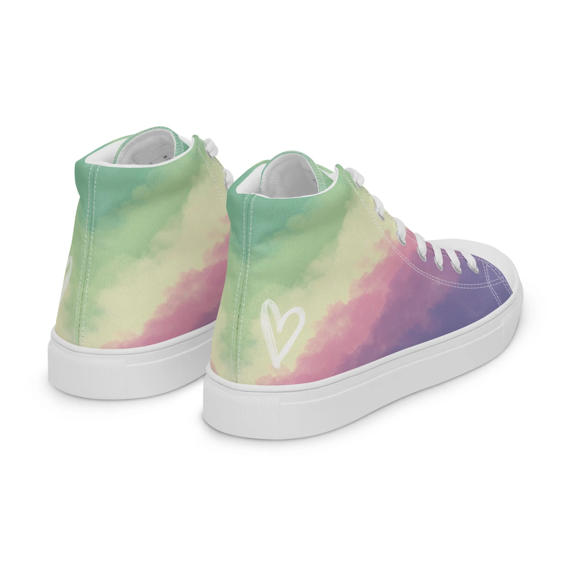 Cloudy Genderfae High Top Canvas Shoes (Fem Sizing)