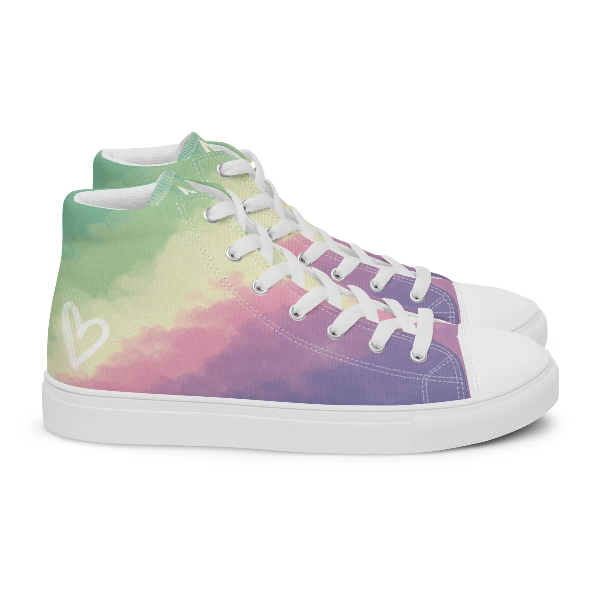 Cloudy Genderfae High Top Canvas Shoes (Fem Sizing)