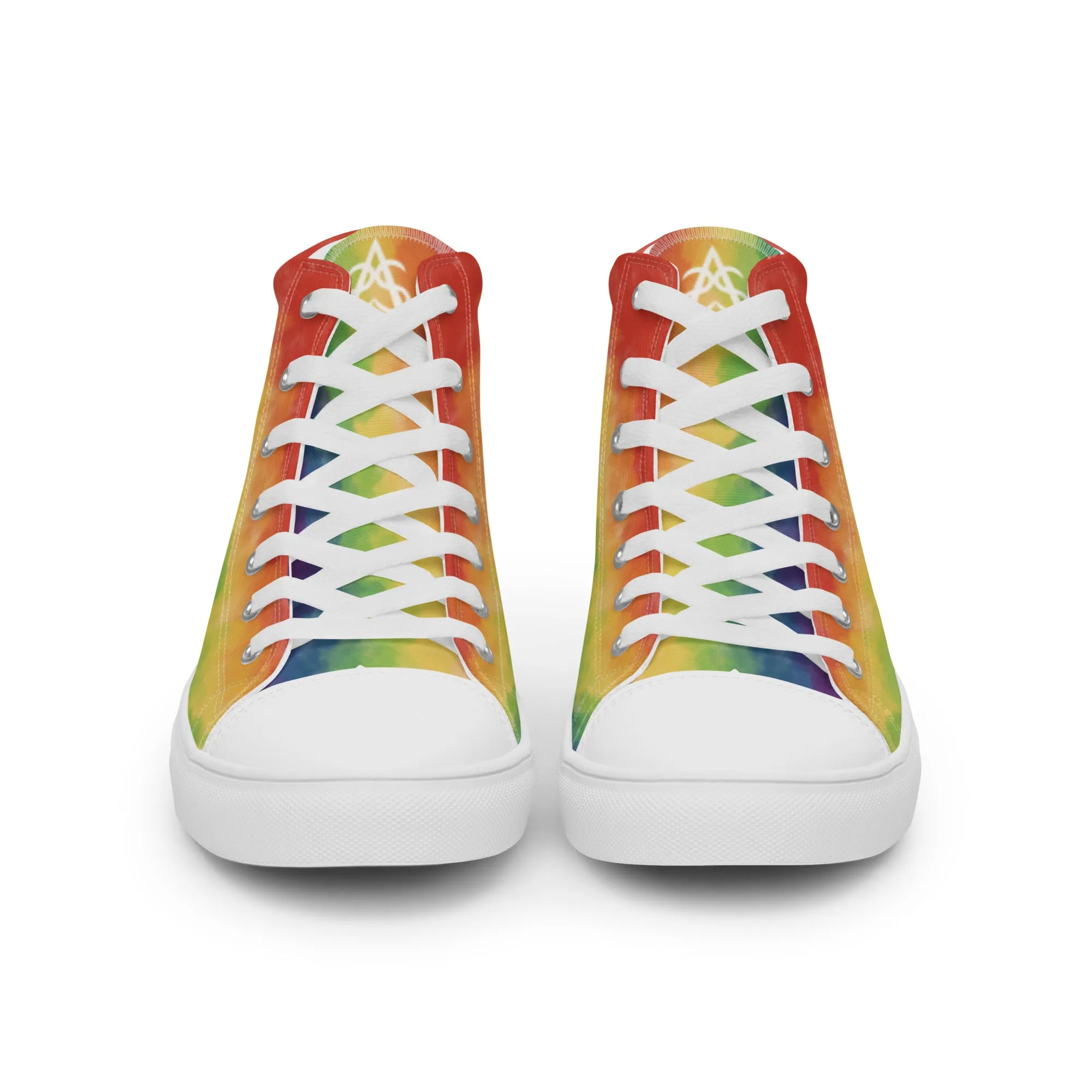 Cloudy Inclusive Pride High Top Canvas Shoes (Fem Sizing)