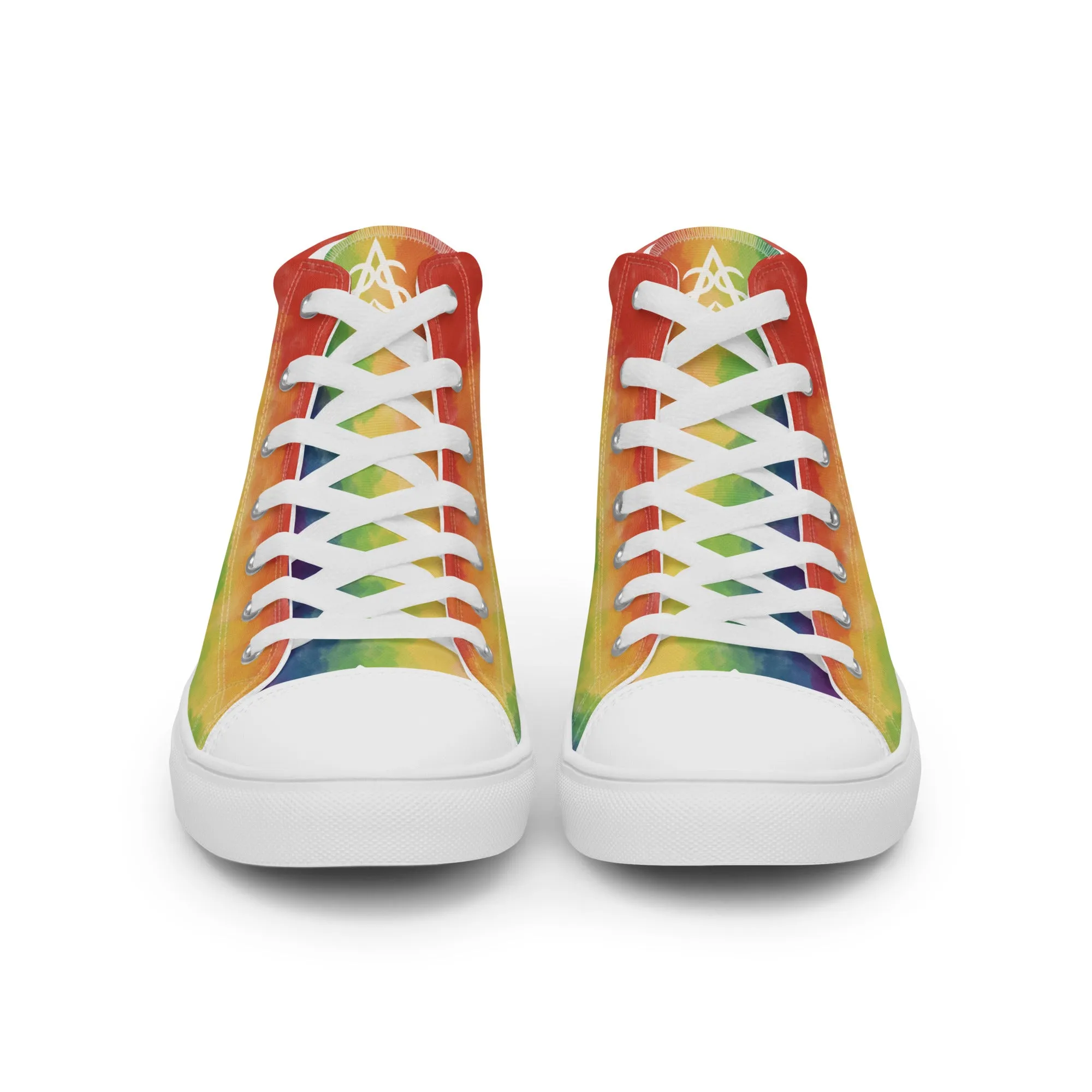 Cloudy Inclusive Pride High Top Canvas Shoes (Masc Sizing)