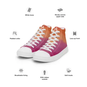 Cloudy Lesbian High Top Canvas Shoes (Fem Sizing)