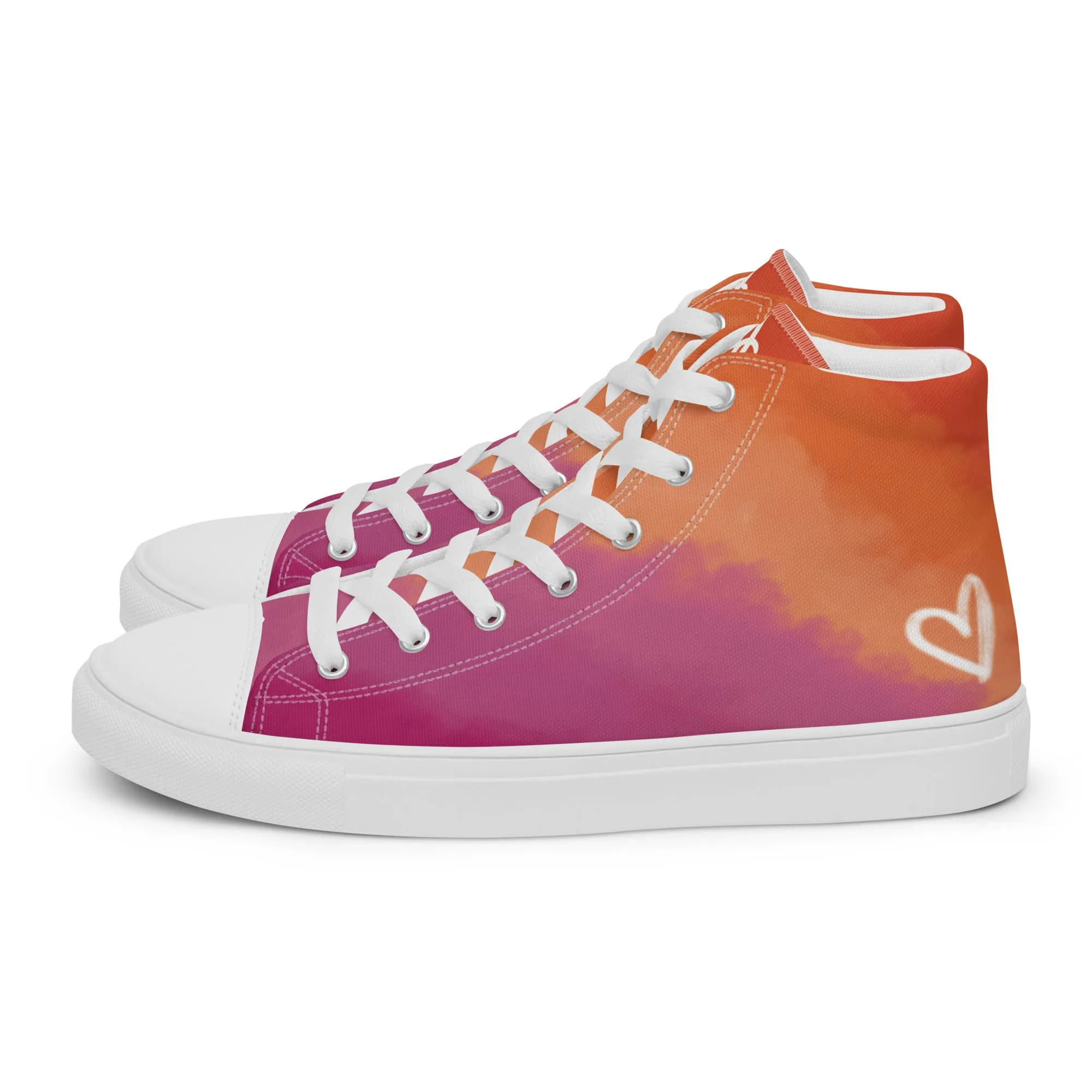 Cloudy Lesbian High Top Canvas Shoes (Fem Sizing)