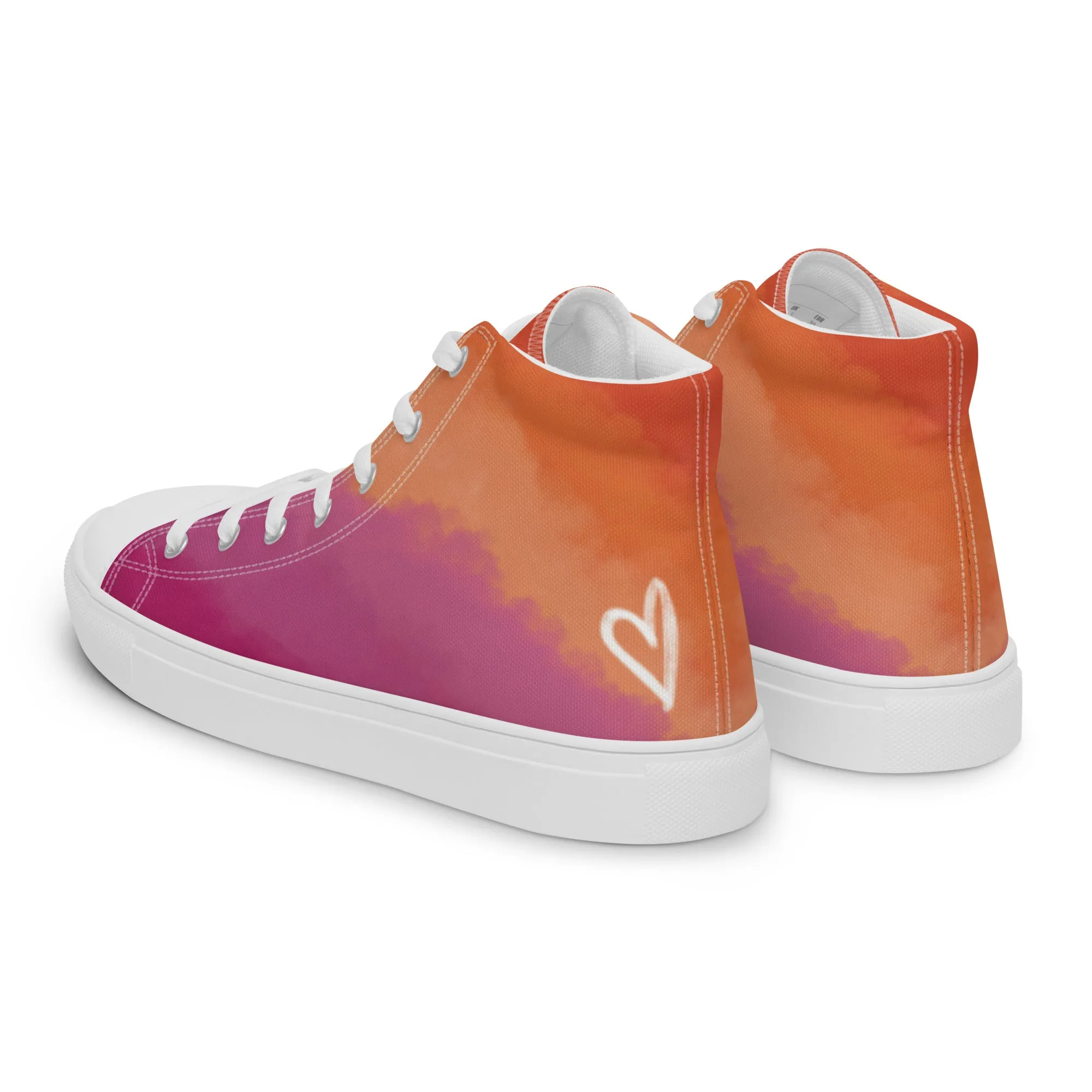 Cloudy Lesbian High Top Canvas Shoes (Fem Sizing)