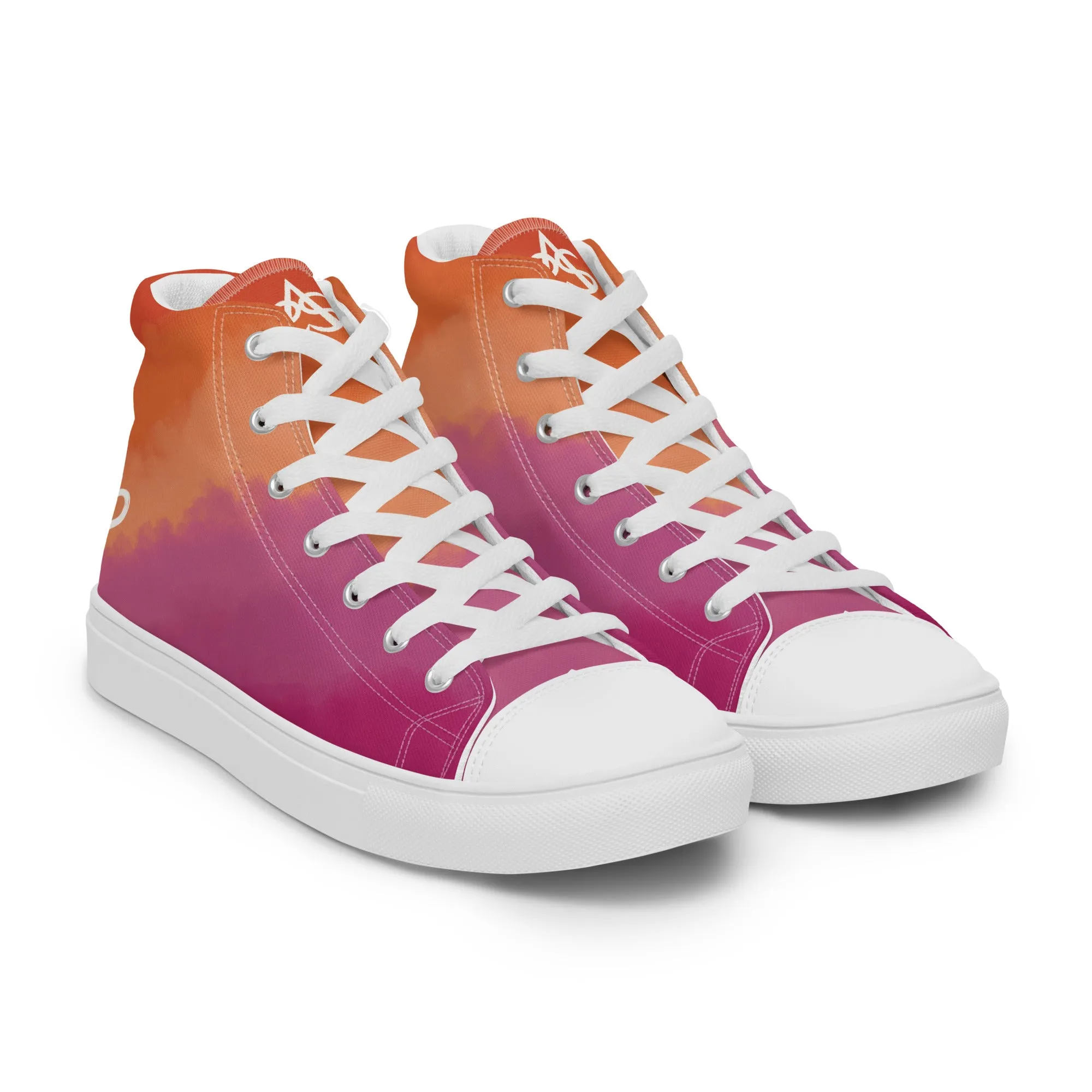 Cloudy Lesbian High Top Canvas Shoes (Fem Sizing)