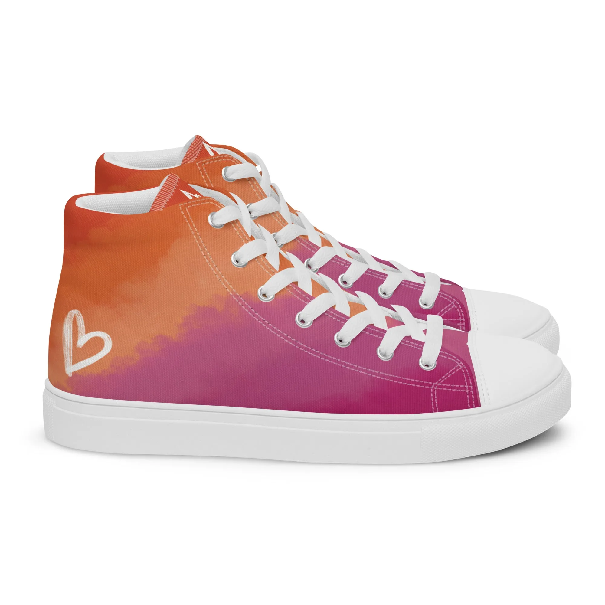 Cloudy Lesbian High Top Canvas Shoes (Fem Sizing)