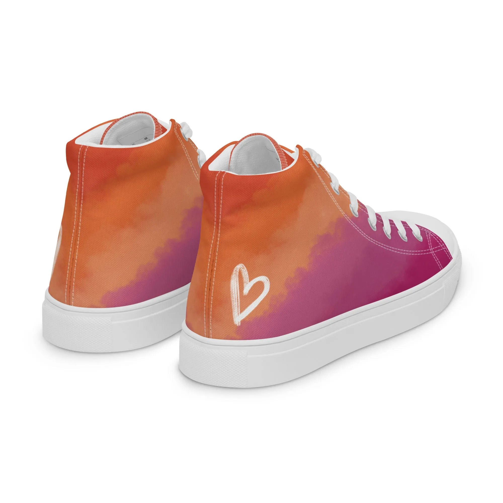 Cloudy Lesbian High Top Canvas Shoes (Fem Sizing)