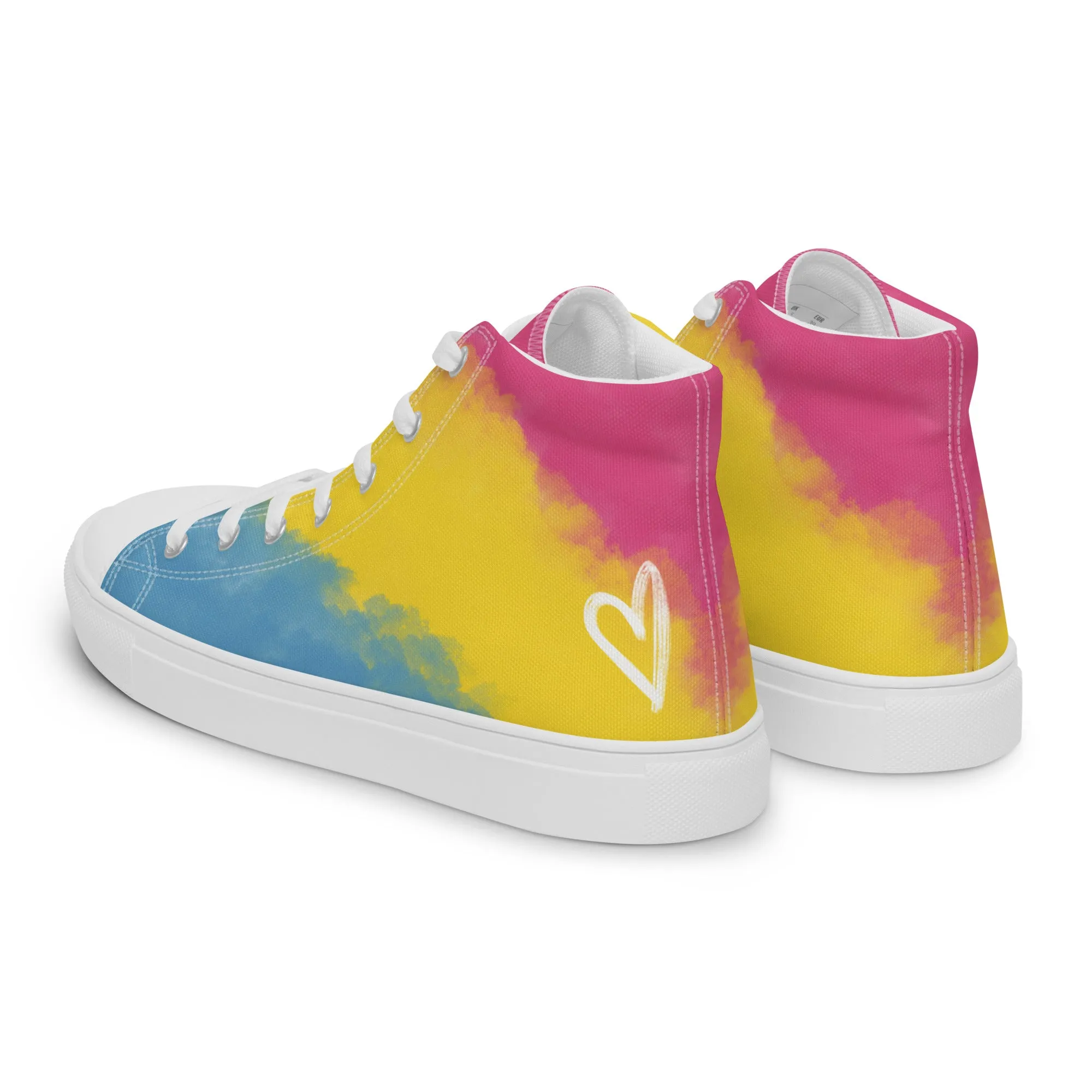 Cloudy Pansexual High Top Canvas Shoes (Masc Sizing)