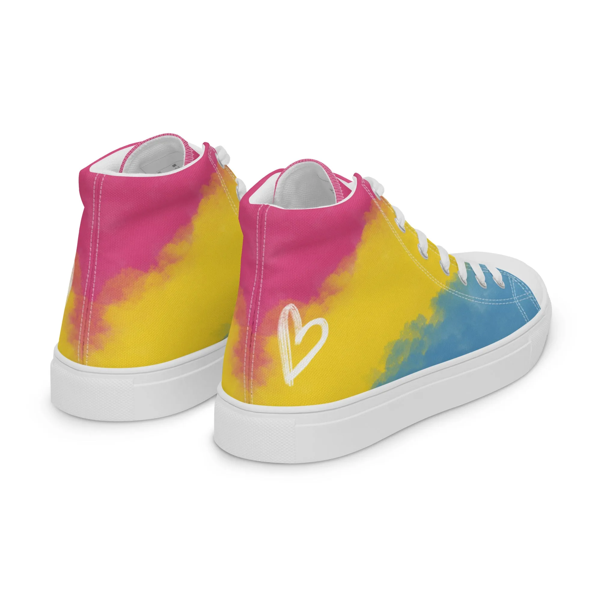 Cloudy Pansexual High Top Canvas Shoes (Masc Sizing)