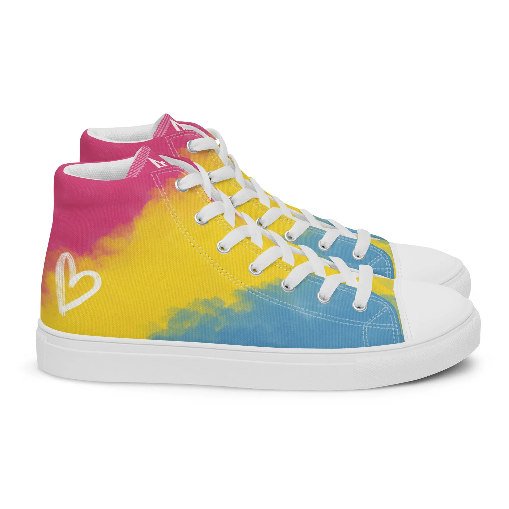 Cloudy Pansexual High Top Canvas Shoes (Masc Sizing)