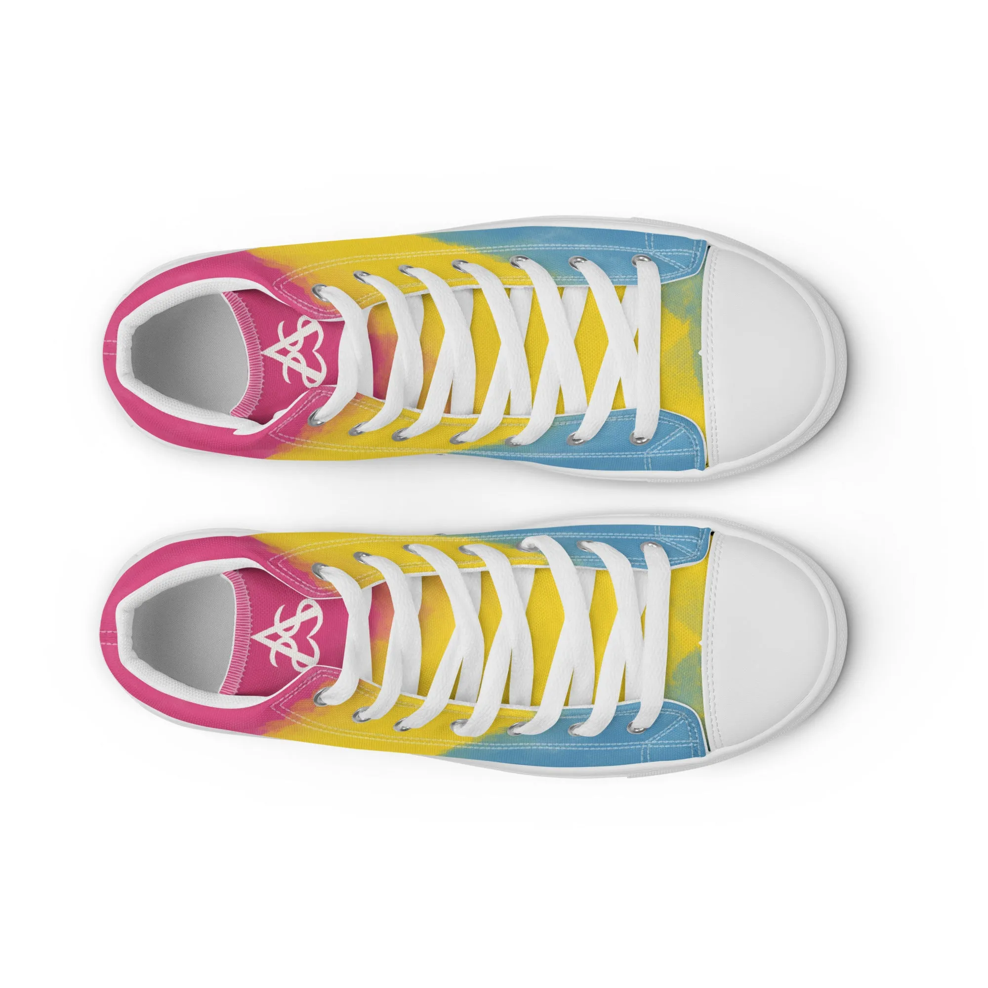 Cloudy Pansexual High Top Canvas Shoes (Masc Sizing)