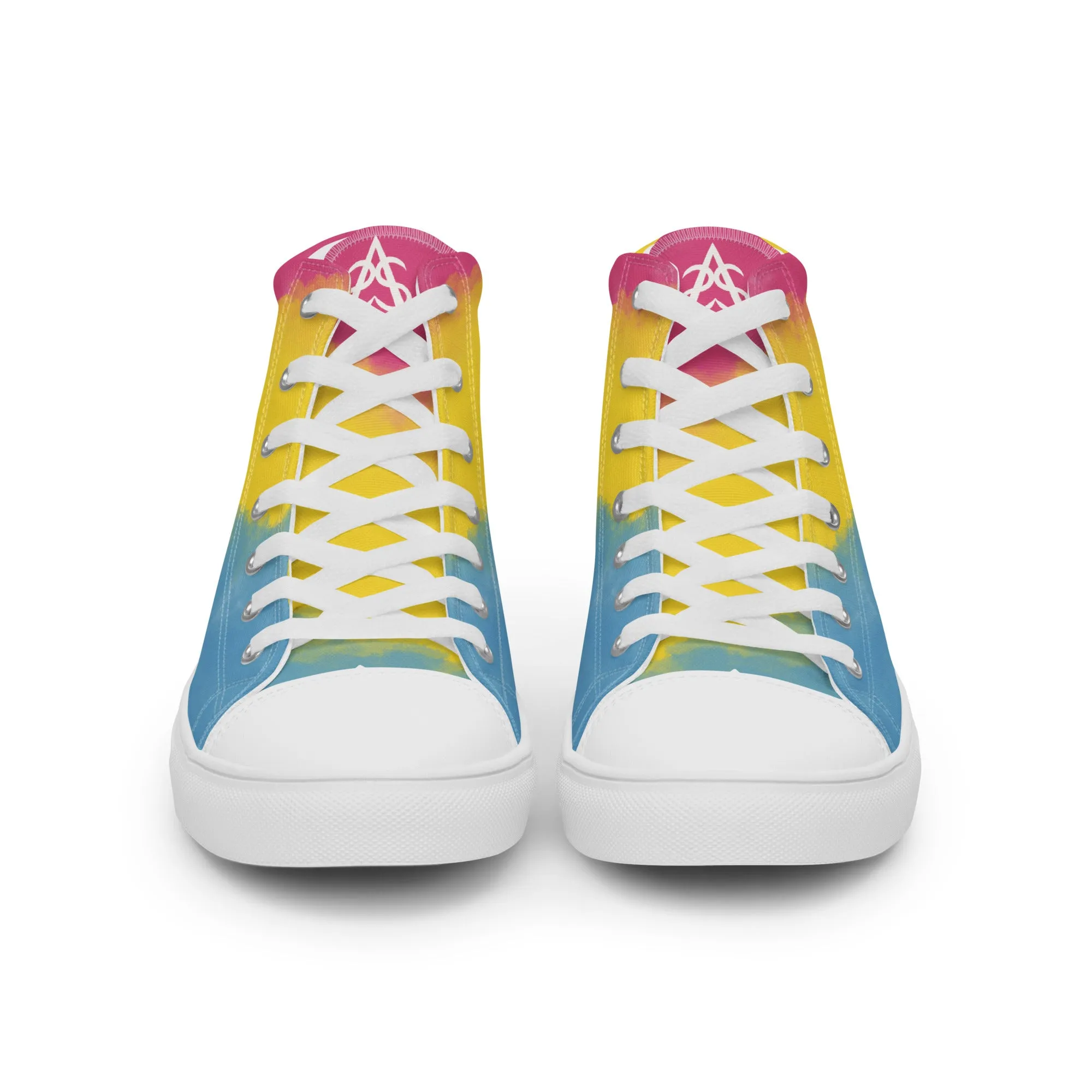 Cloudy Pansexual High Top Canvas Shoes (Masc Sizing)