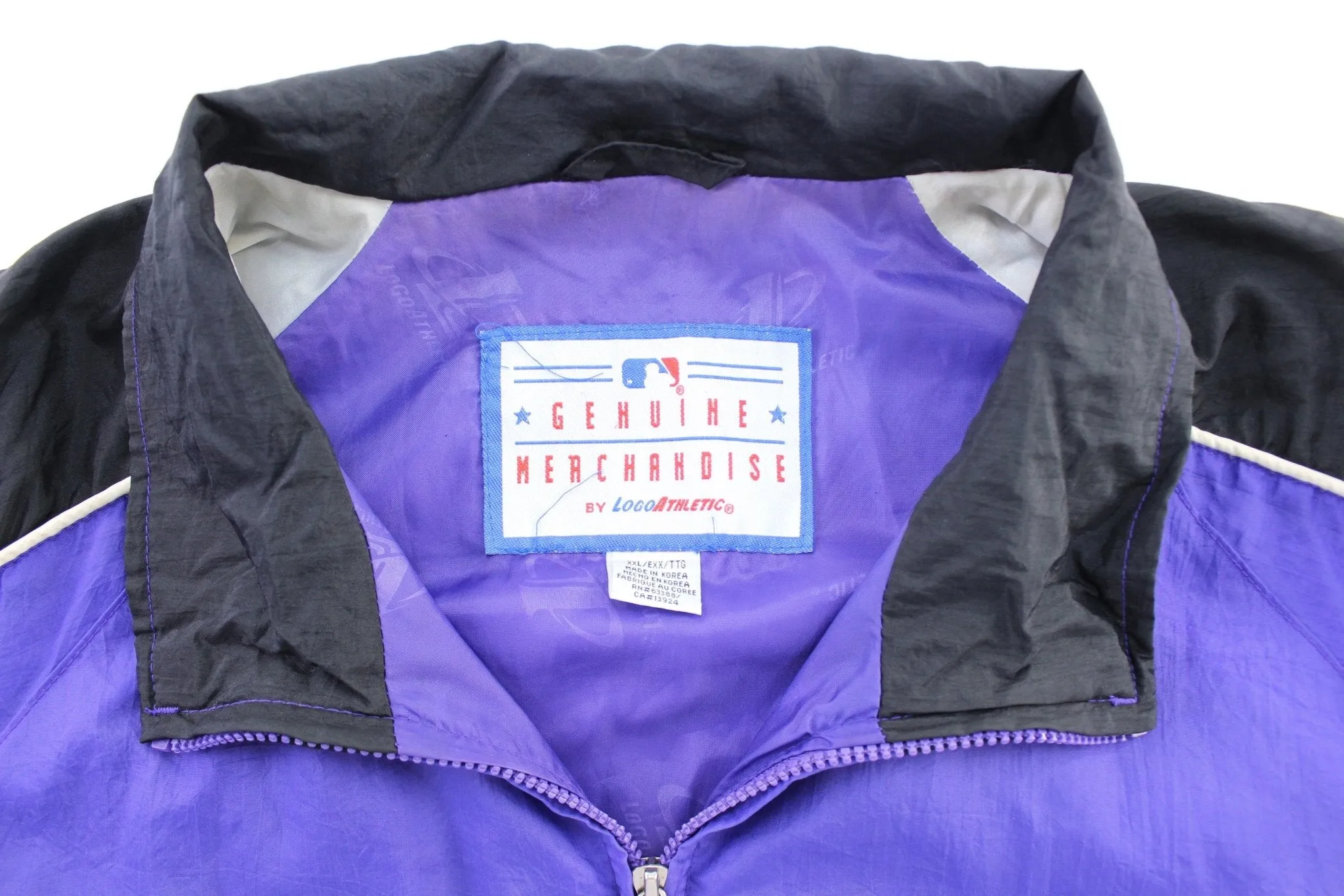 Colorado Rockies Embroidered Black & Purple Zip Up Jacket