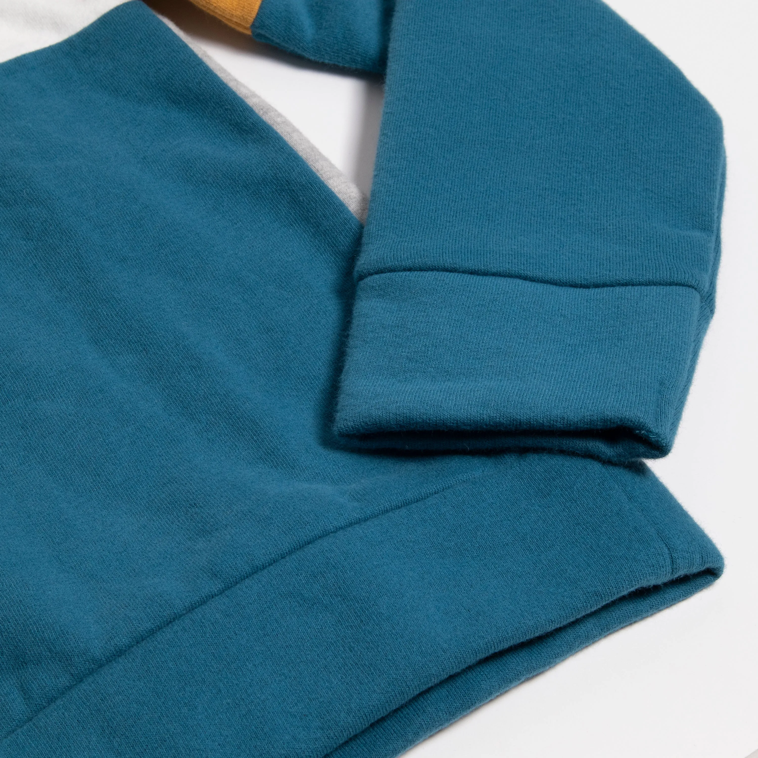 Colorblock Zip Neck Pullover