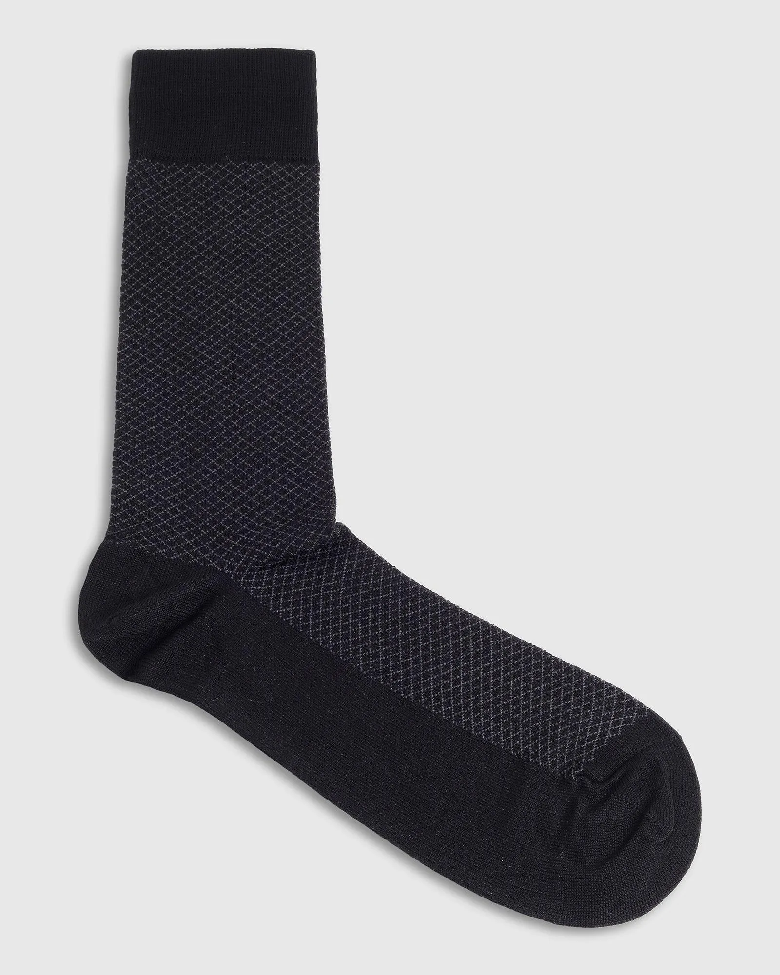 Cotton Black Textured Socks - Rexburg