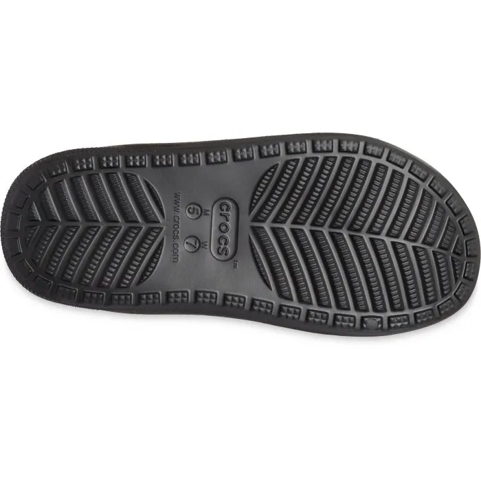 Crocs Classic Cozzzy Sandal Mens Womens Black - Fluffy