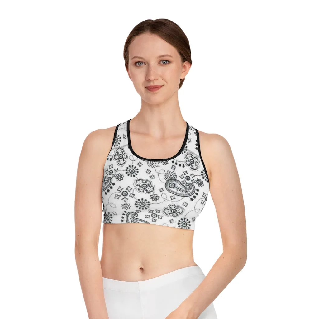 Crowgodshi Designer White Colors Sports Bra