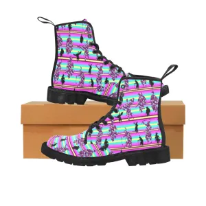 Dancers Floral Contest Boots for Women (Black)