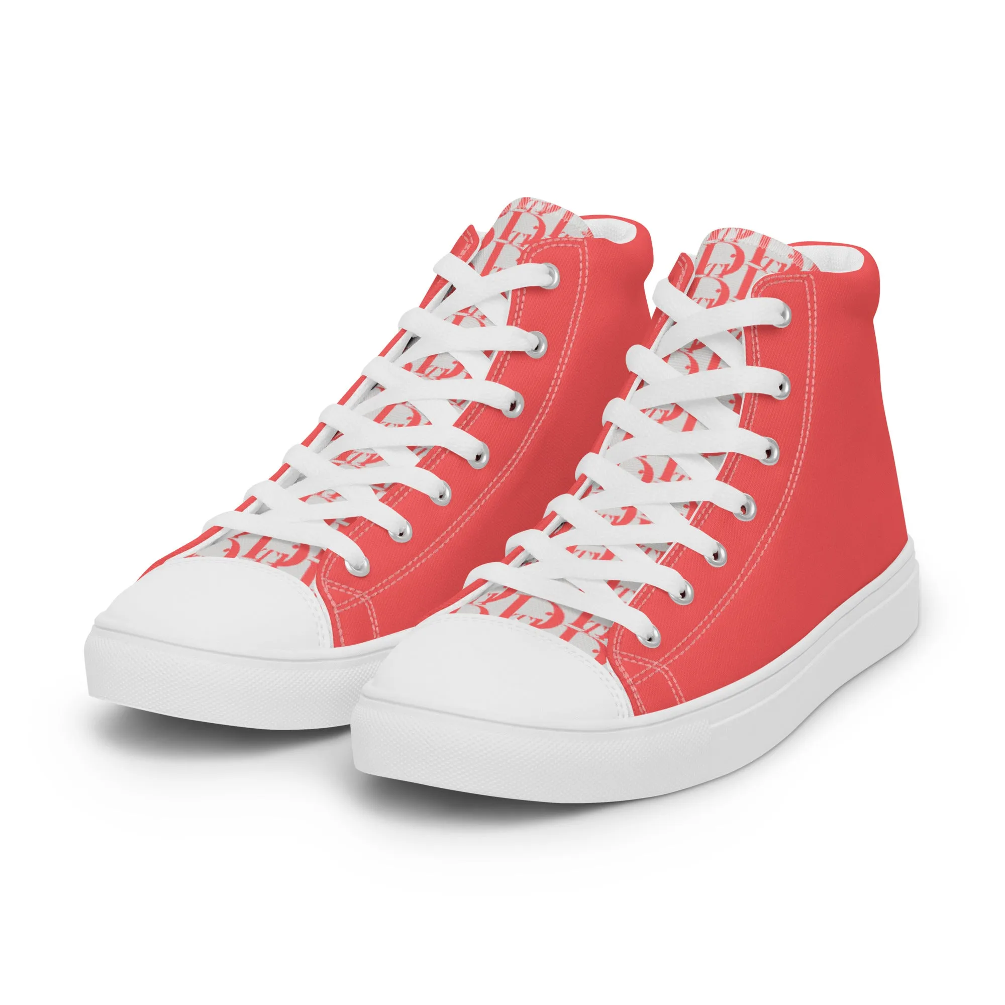 Descendants of the Island Coral Platinum Women’s high top canvas shoes