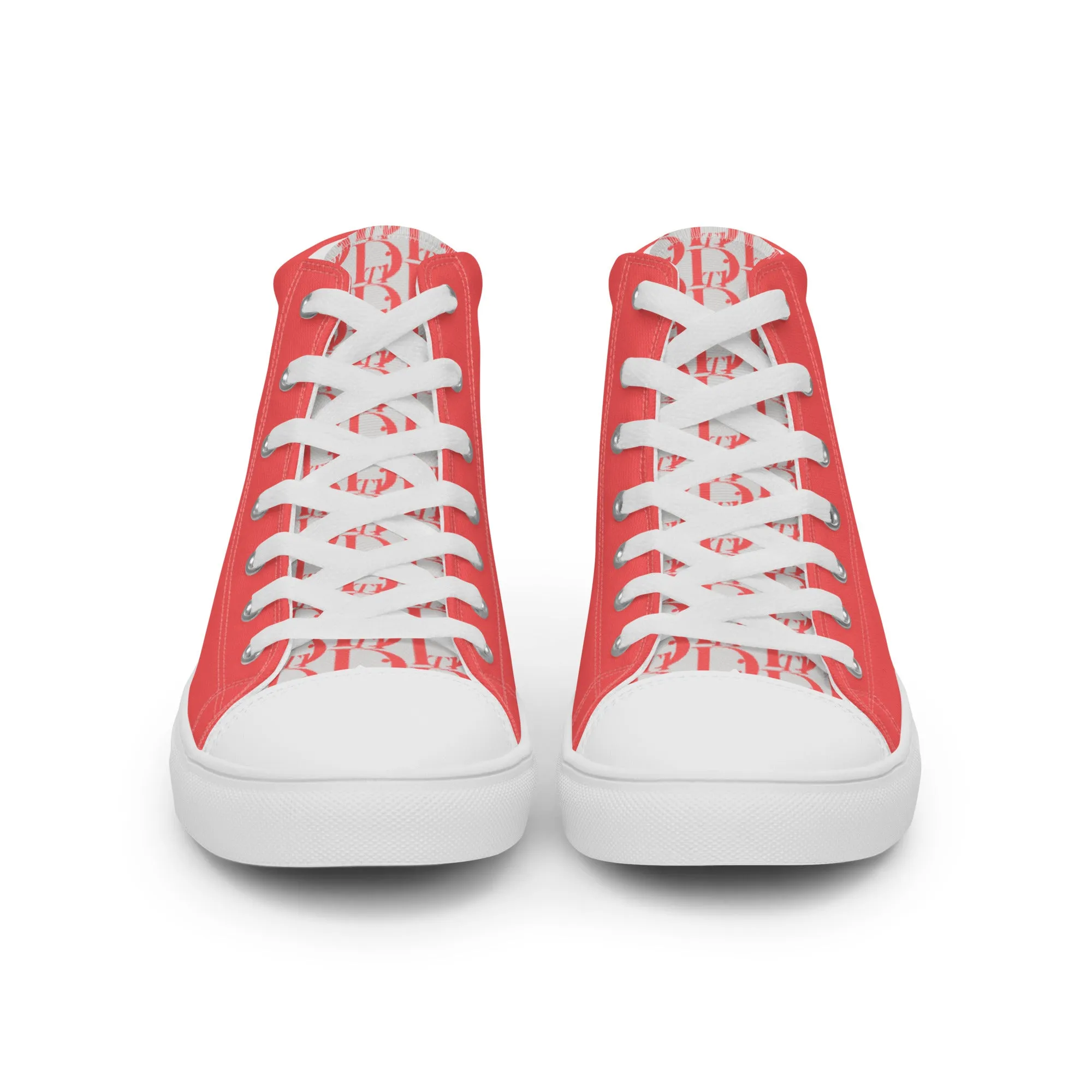 Descendants of the Island Coral Platinum Women’s high top canvas shoes