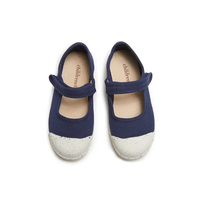 ECO-friendly Canvas Mary Jane Sneakers in Navy by childrenchic