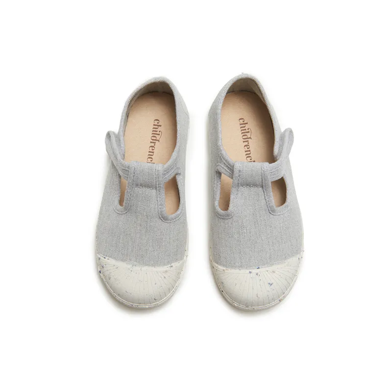 ECO-friendly T-band Sneakers in Grey by childrenchic