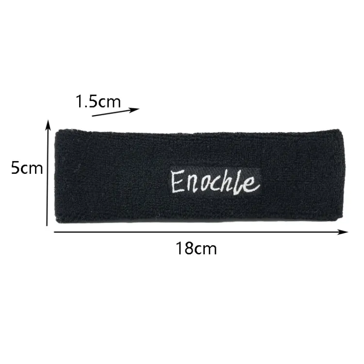 Enochle Sports Sweat-Absorbent Headband Combed Cotton Knitted Sweatband(Yellow)