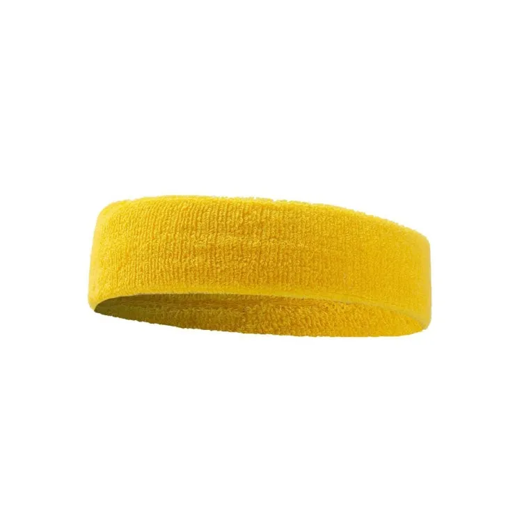 Enochle Sports Sweat-Absorbent Headband Combed Cotton Knitted Sweatband(Yellow)