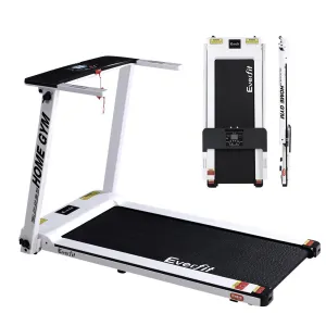 Everfit Electric Treadmill Home Gym Exercise Running Machine Fitness Equipment Compact Fully Foldable 420mm Belt White