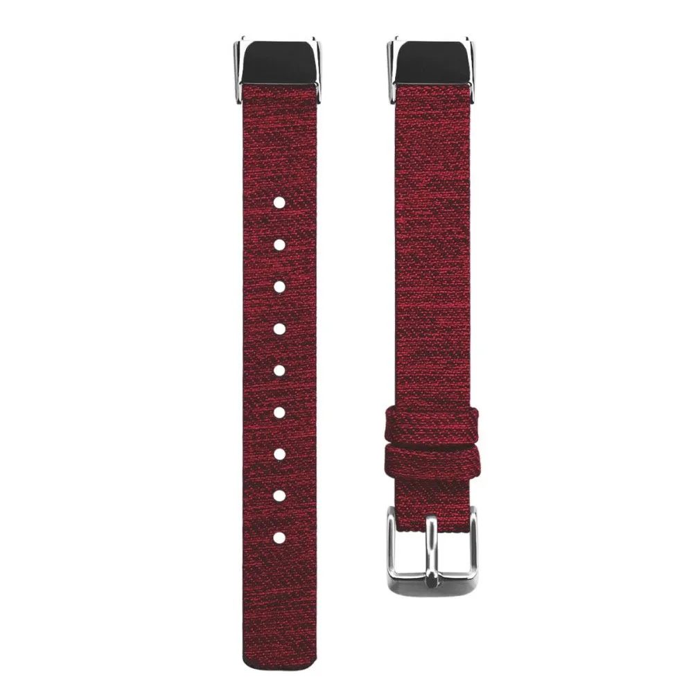 Fitbit Luxe canvas watch strap - Red / Size: S