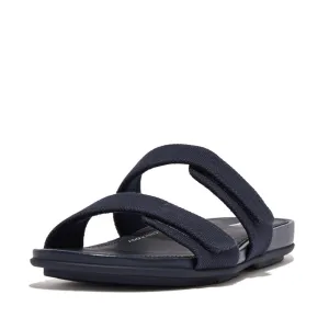 FitFlop Gracie Canvas Slide Sandals - Midnight Blue